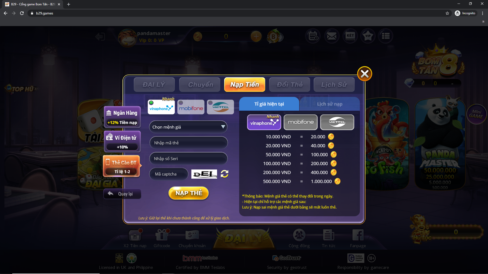 68gamebai company Cách nạp và rút tiền tại B29 vô cùng thuận lợi, dễ dàng