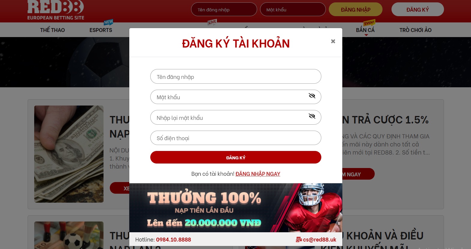 68gamebai company Đăng ký tài khoản tại nhà cái Red88