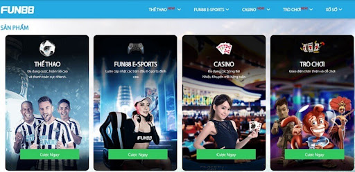 68gamebai company Đa dạng các trò chơi cá cược tại nhà cái Fun88