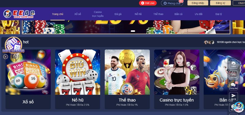 68gamebai company Thiên đường giải trí tại nhà cái EE88 có gì hot?