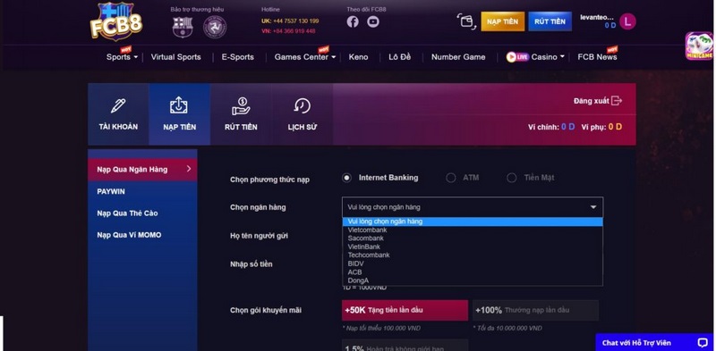 68gamebai company Nhiều hình thức nạp tiền linh hoạt cho anh em