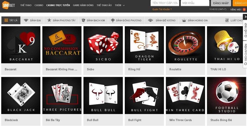 Nhiều trò chơi cá cược hay và chất lượng