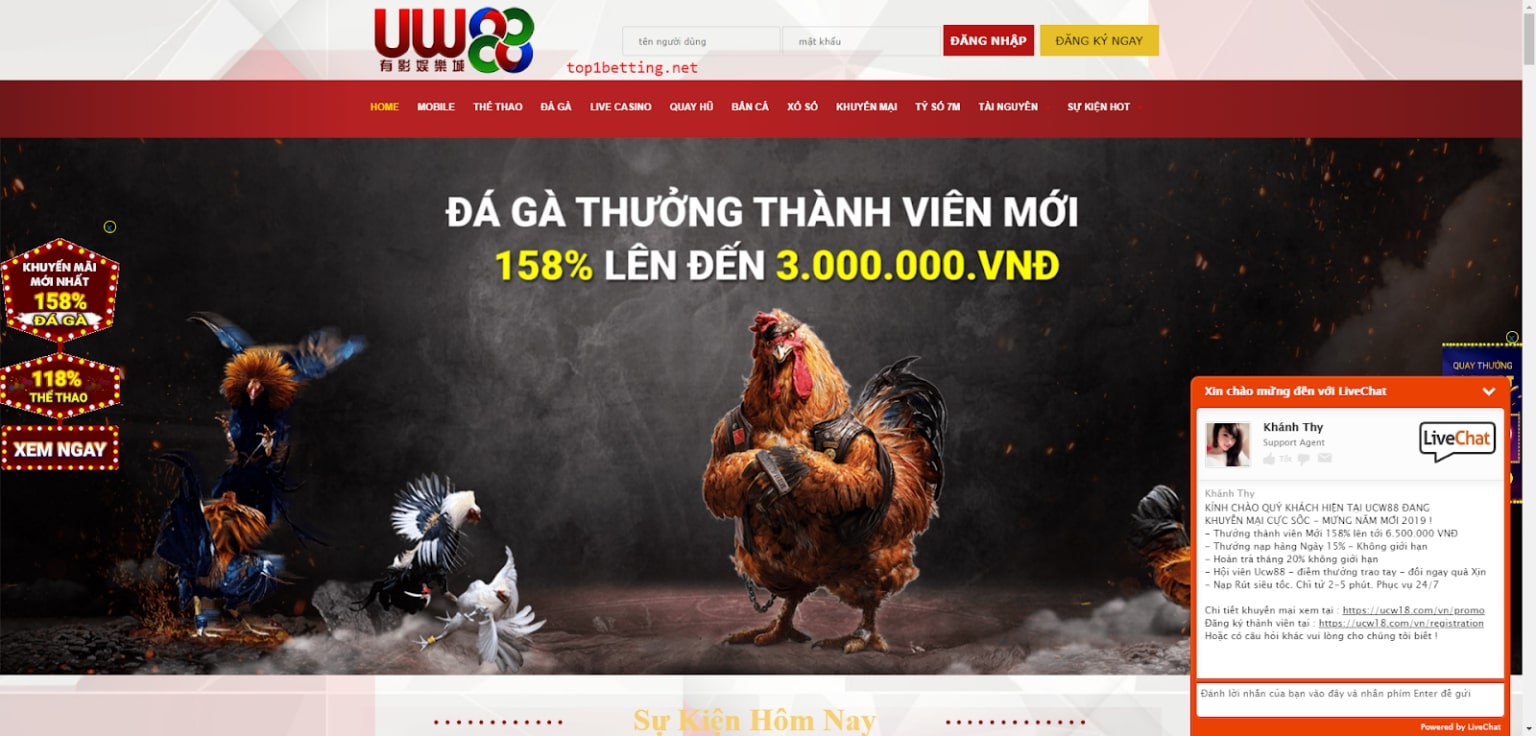 68gamebai company Chơi đá gà cực đã tại UW88
