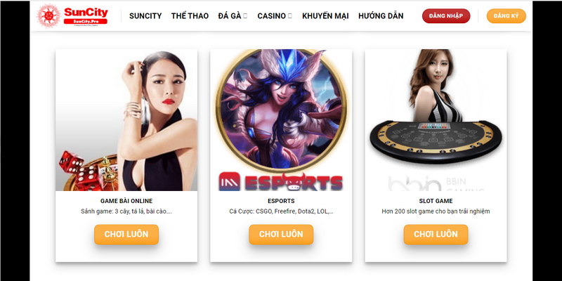 Suncity - Địa chỉ vui chơi “xanh chín” được nhiều game thủ lựa chọn