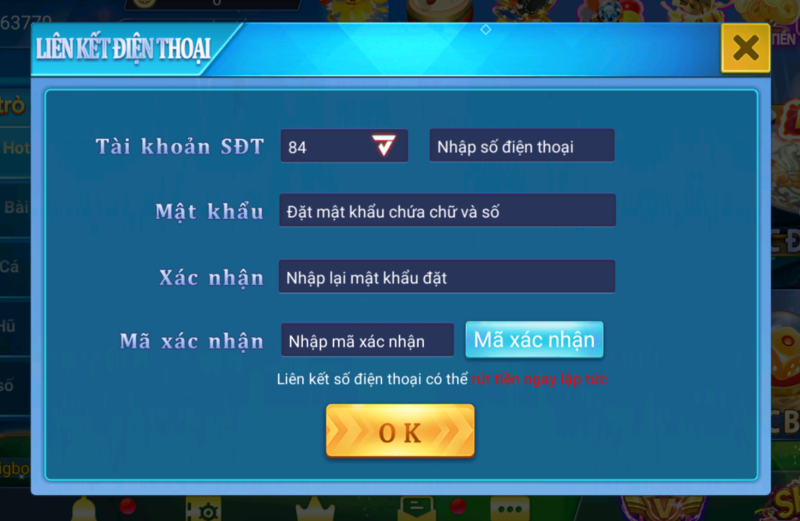 68gamebai company Đăng ký tài khoản cổng game đổi thưởng qua số điện thoại cực nhanh