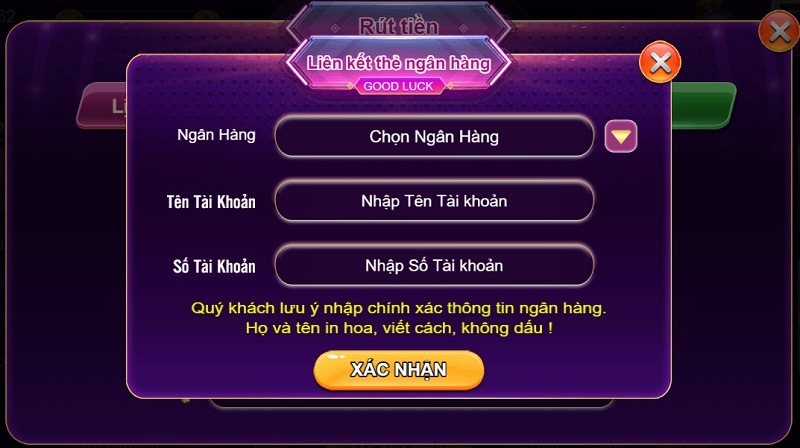 68gamebai company Liên kết thẻ ngân hàng khi có nhu cầu rút tiền thưởng
