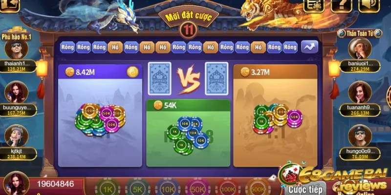 68gamebai company Đặt cược đúng rửa, rinh tiền Rồng hổ cực hấp dẫn