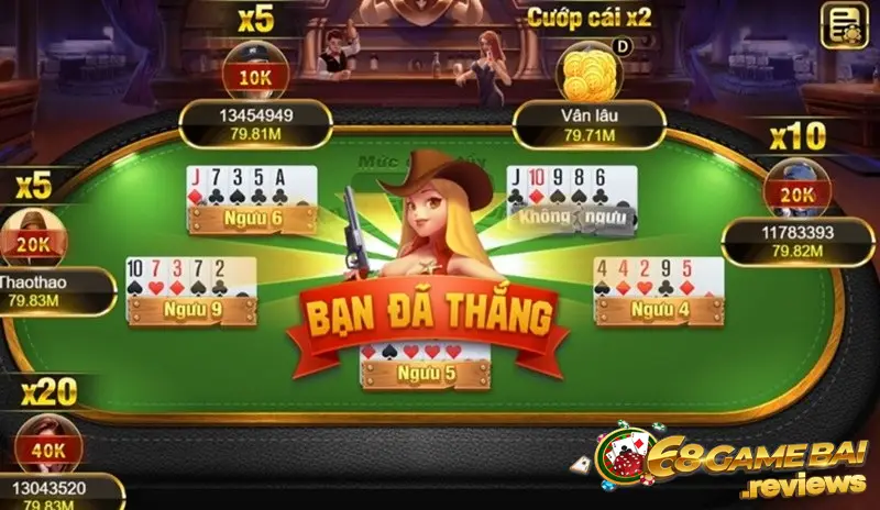 68gamebai company Ngưu ngưu cướp cái 68 game bài mô phỏng trò chơi nổi tiếng