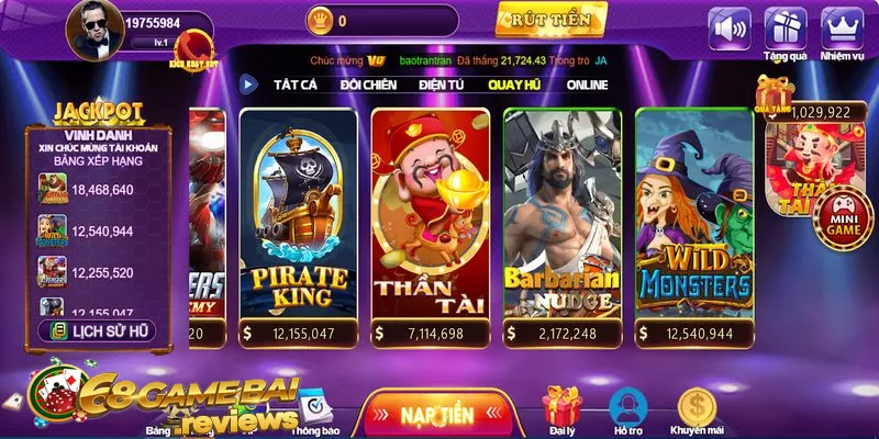 Đa dạng trò chơi - Một trong những ưu điểm 68 game bài